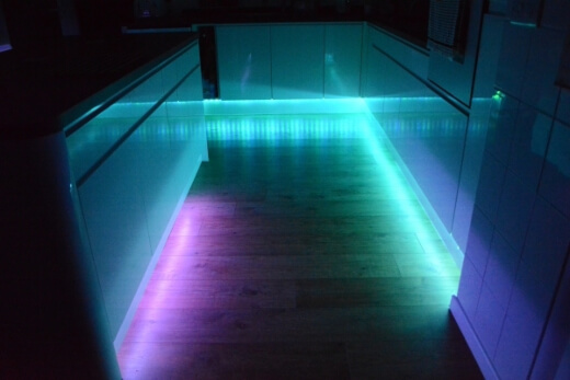 You can add under-counter lights, colour controlled lights, accent lights and spotlights to create an incredible kitchen ambience You can add under-counter lights, colour controlled lights, accent lights and spotlights to create an incredible kitchen ambience